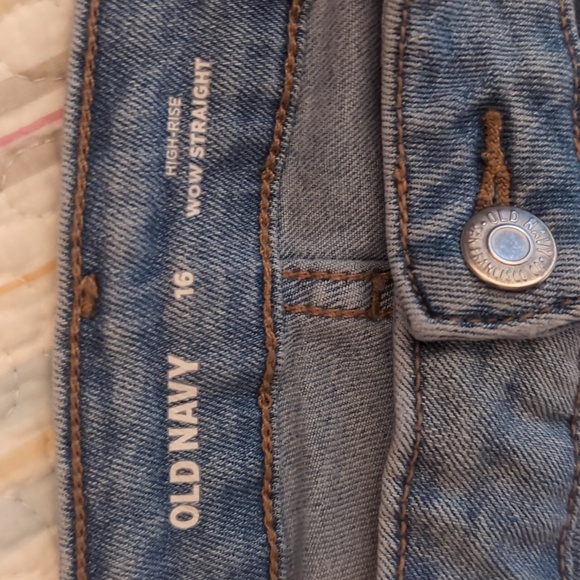 Old Navy Sky Blue Straight Leg Jeans - Picture 2 of 7